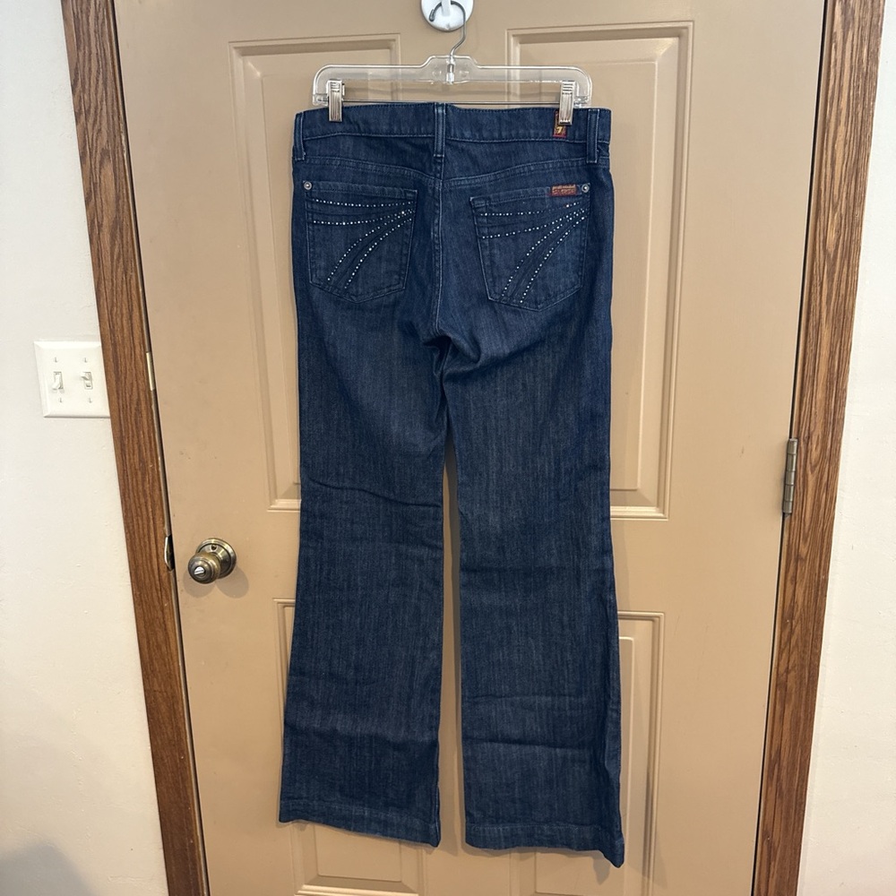 7 For All Mankind Dark Blue Boot Cut Jeans